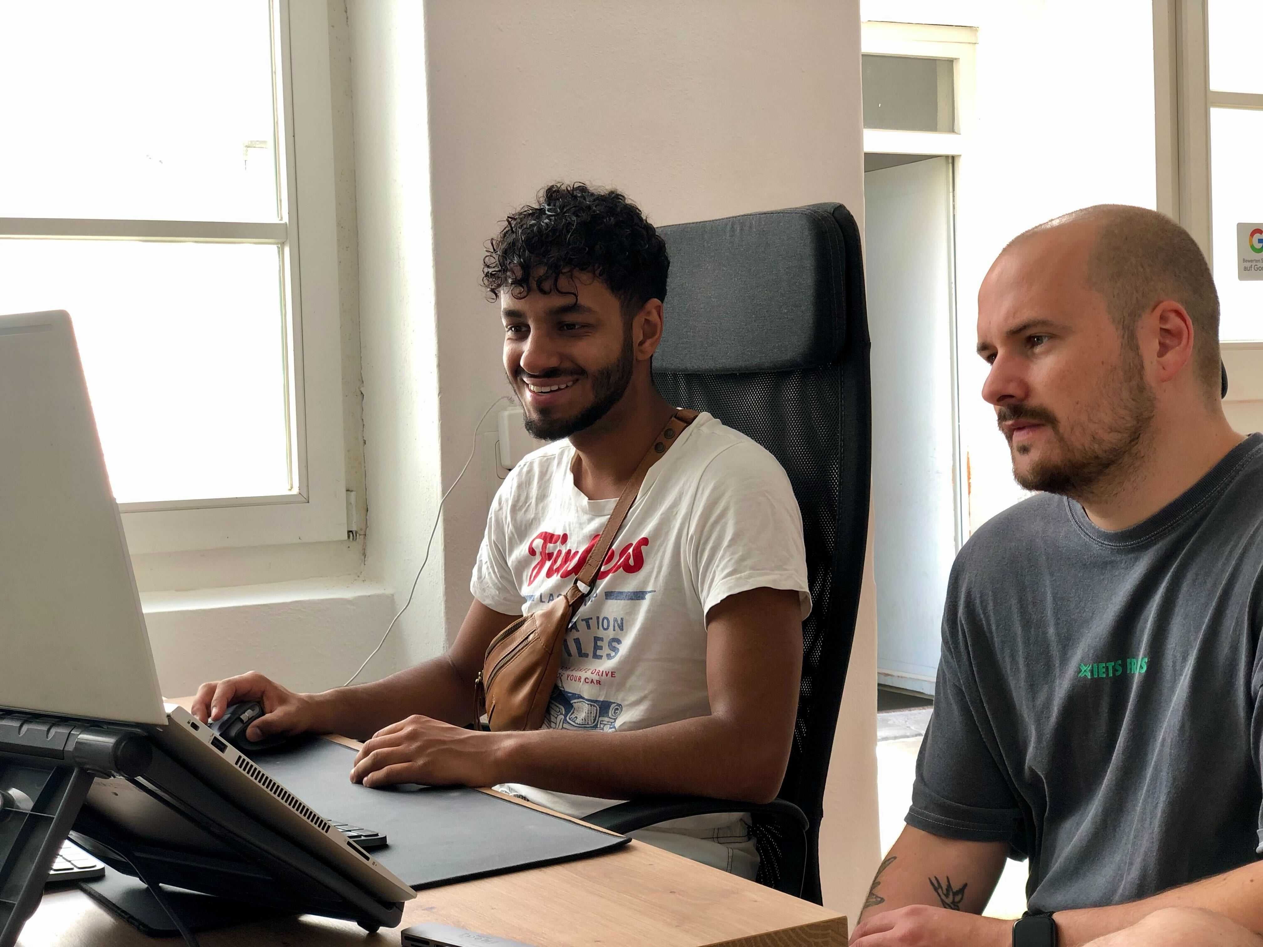 Trainee on Computer