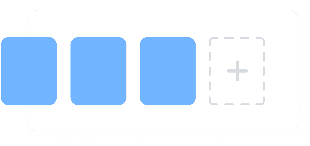 Vereinfachtes UI einer Bildergalerie.