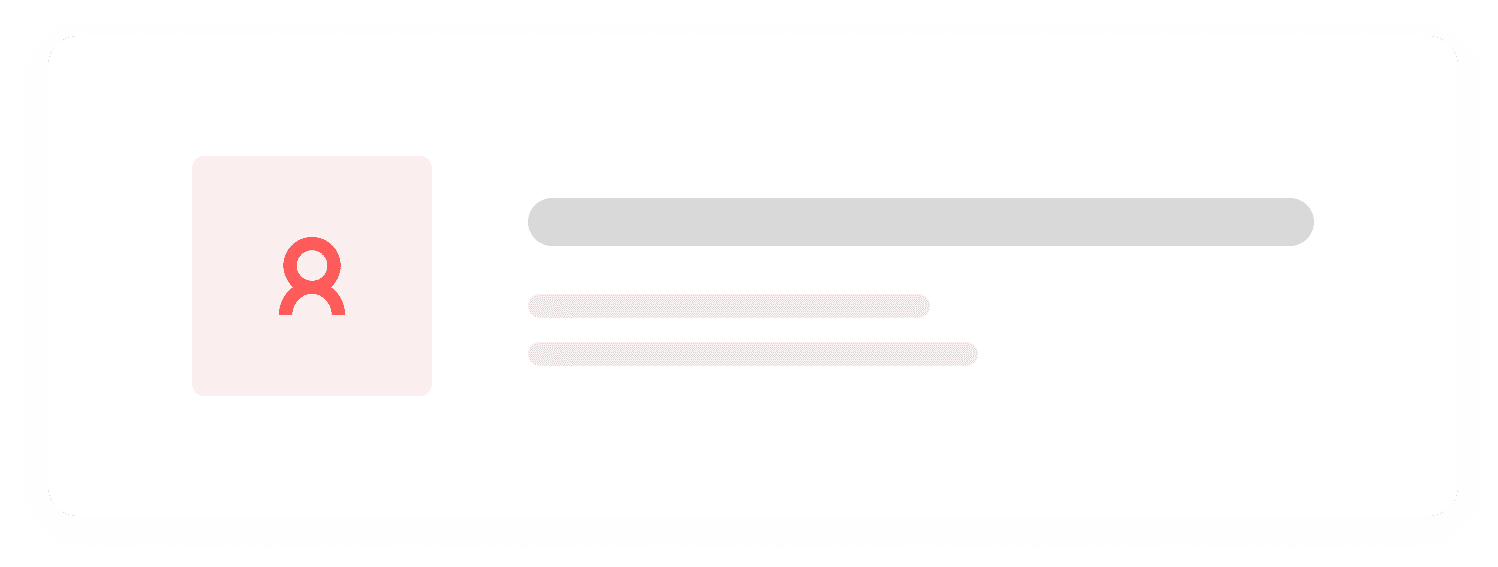 Vereinfachte UI einer Profilbeschreibung