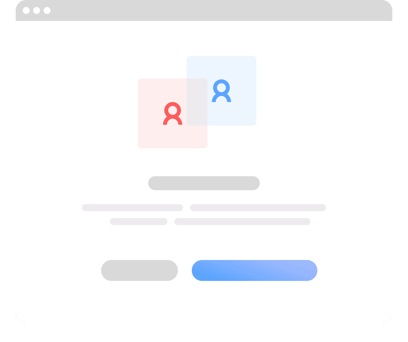Simplified UI of a meeting request.