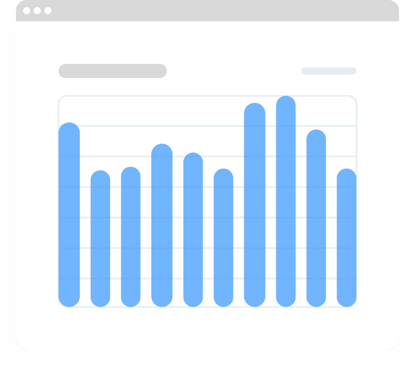 Simplified UI of a bar chart.