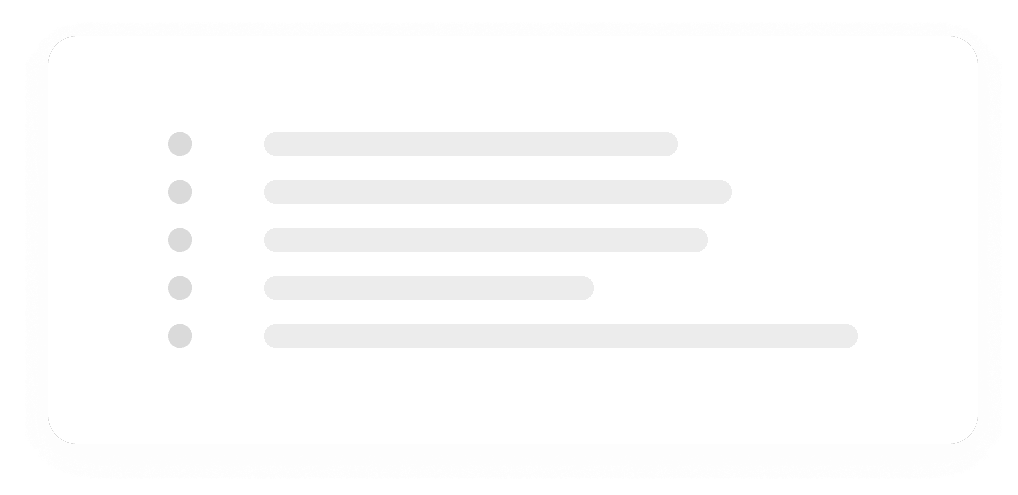 Simplified UI of listing.