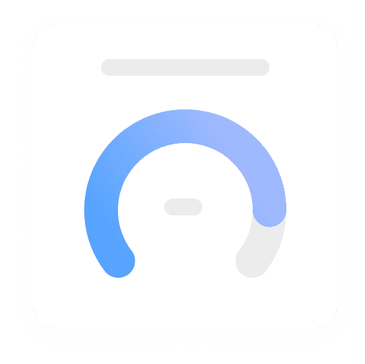 Vereinfachtes UI einer runden Fortschrittsleiste.