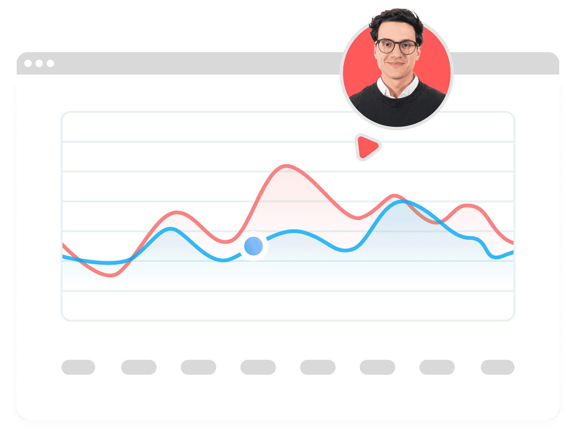 Simplified UI of statistics. The HR manager's mouse points on the diagram.